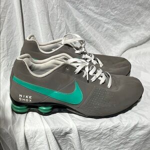 Nike Shox Men's Gray with Teal Accents